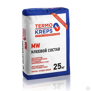 Клей для мин. ваты Зимняя серия Крепс TERMOKREPS MW 25кг (56 шт) 