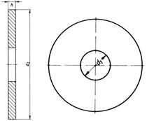 М24 шайба плоская широкая, для деревянных конструкций, цинк DIN 440R