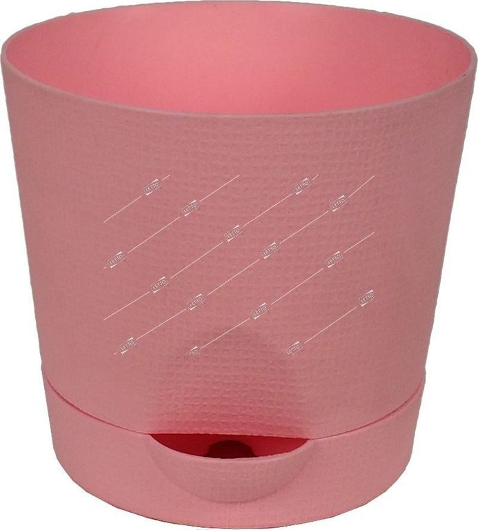 Горшок пластиковый с поддоном Le Parterre розовый 1,4 л d15 см ТЕК А ТЕК 203-3 (24)