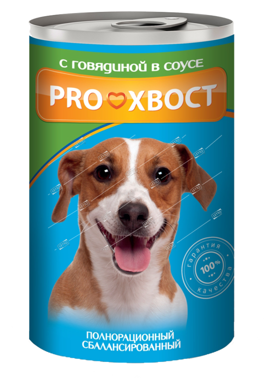 Корм для собак ProХвост говядина 415 г консерва