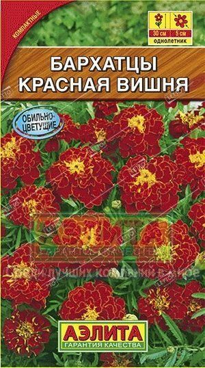 Семена Бархатцы отклоненные Красная вишня, Аэлита 0,3 г
