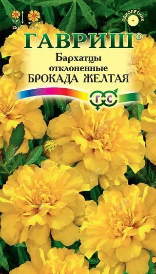 Семена Бархатцы Брокада желтая, Гавриш 0,3 г