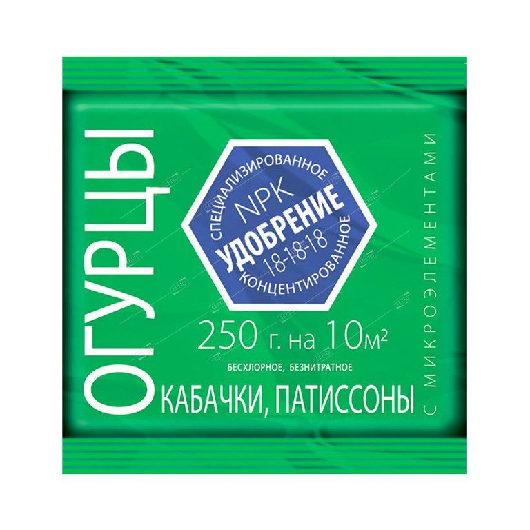 Удобрение ЛЕТТО для Огурцов, Кабачков, Патисонов с микроэлементами 0,25 кг
