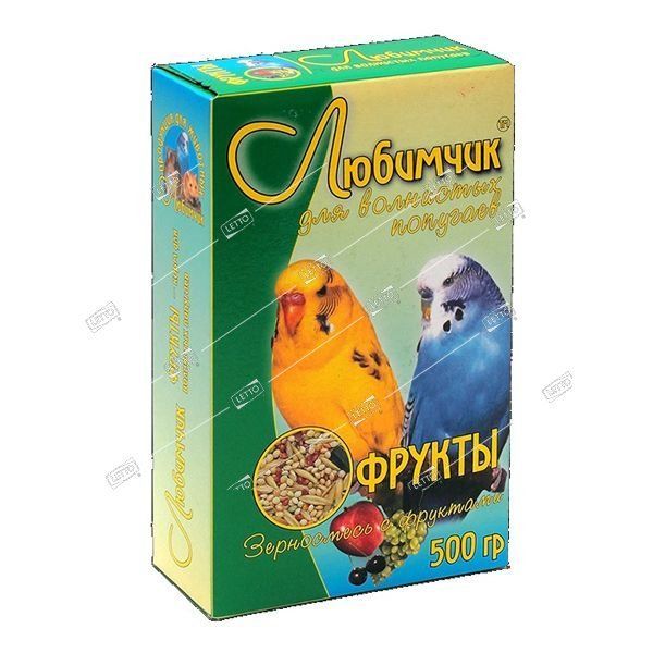 Корм для попугаев фрукты 500 г Любимчик