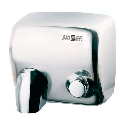 Металлическая сушилка для рук Nofer CYCLON 2450 W с кнопкой глянцевая