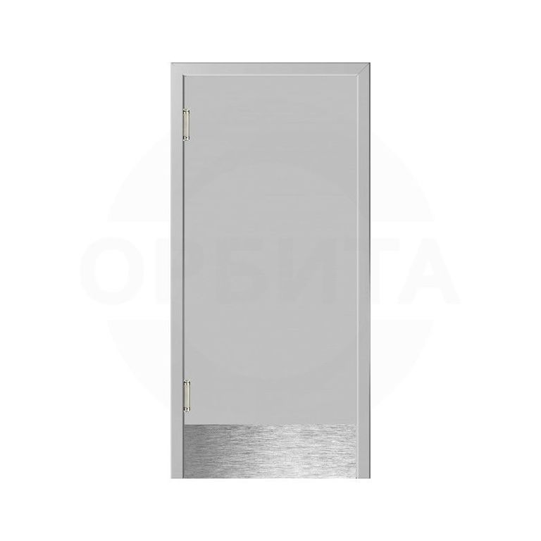 Дверь серая RAL 7040 пластиковая гладкая KAPELLI-Classic маятниковая