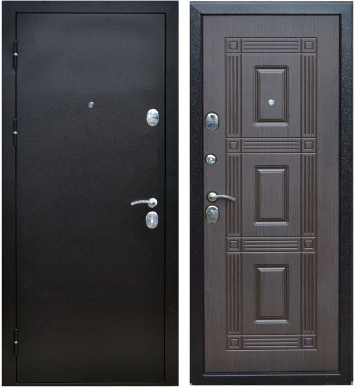 Дверь металлическая 7,5 см Нью -Йорк Каштан мускат Царга 860мм правая 38386