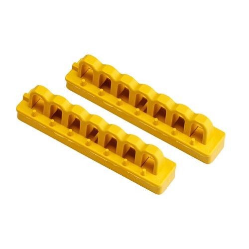 Держатель для блокирующих штанг (7 отверстий для замков), цвет желтый (2 шт