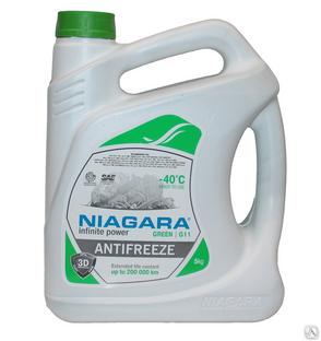 Жидкость охлаждающая "Антифриз" "Ниагара" G11 зеленый 10 кг 