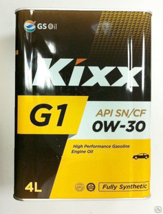 Масло моторное Kixx G1 SN 0W-30 /4л синт. 