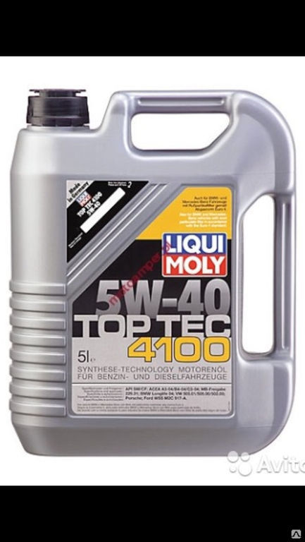 Моторное масло LIQUI MOLY Top Tec 4100 5W-40 5 л.