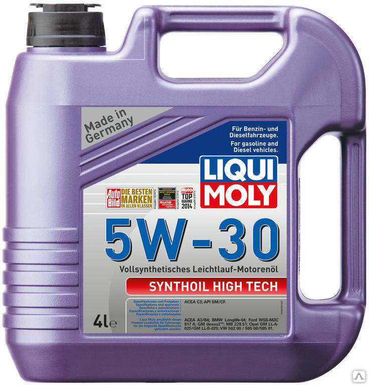 Моторное масло LIQUI MOLY Synthoil High Tech 5W-30 5 л.