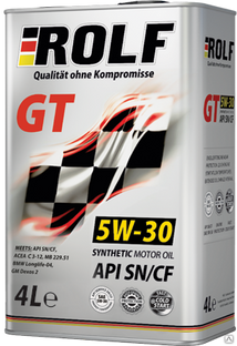 Моторное масло ROLF GT SAE 5W-30 API SN/CF 4 л 