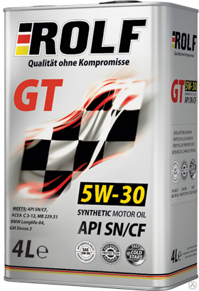 Моторное масло ROLF GT SAE 5W-30 API SN/CF 4 л