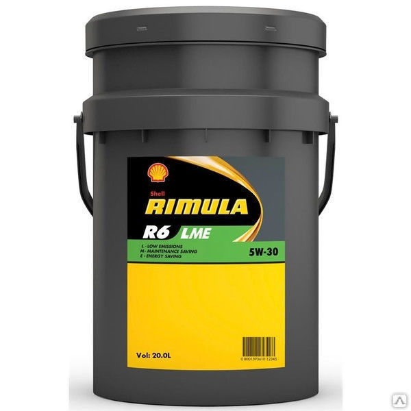 Моторное масло SHELL Rimula R6 ME 5W/30 20 л