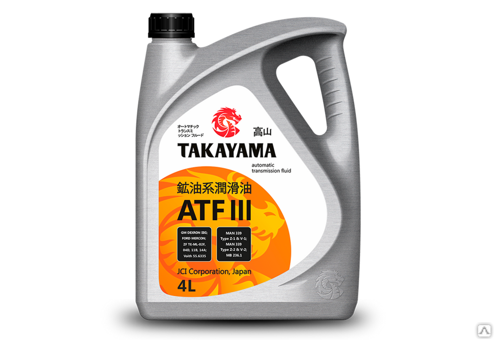 Трансмиссионное масло Масло TAKAYAMA ATF lll 4л