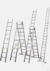 Лестница алюминиевая трехсекционная (3х10 ступеней)