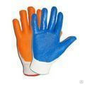 Перчатки нейлоновые с нитриловым покрытием (Китай) синий, оранжевый 