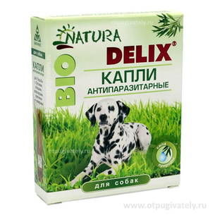 Delix капли для собак антипаразитарные от блох