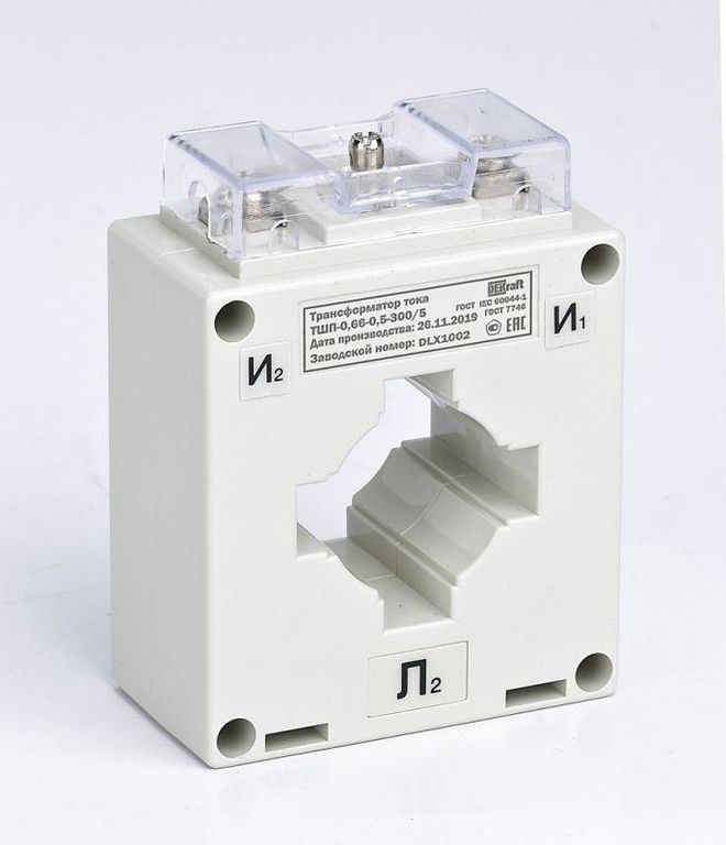 Трансформатор тока ТШП-0.66 0.5S 400/5 5В.А d 40 мм DEKraft 50108DEK