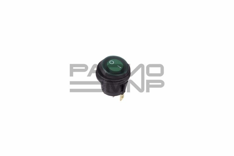 Переключатель круглый с подсветкой и влагозащитой KCD1-202/FS on-off, 3 контакта 220В (зелёный)