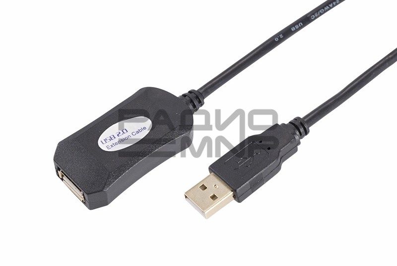 Активный USB удлинитель штекер USB (A) - гнездо USB (A) 5м "Rexant"