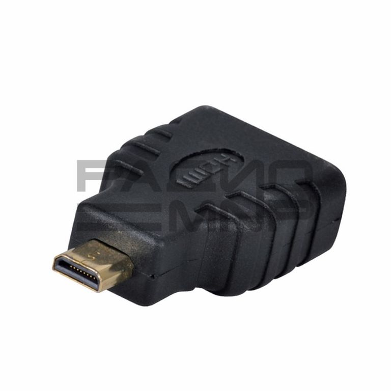 Переходник шт. HDMI micro - гн.HDMI (Gold) 1