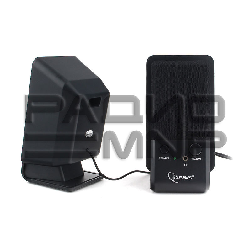Акустическая система 2.0 SPK-510 "Gembird" (6Вт, регулятор громкости, USB-питание, чёрный) 2