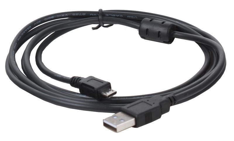Шнур USB (A)шт. - 5 pin micro USB (B) шт. 1,5м USB 2.0 с ферритовыми фильтрами "Арбаком"