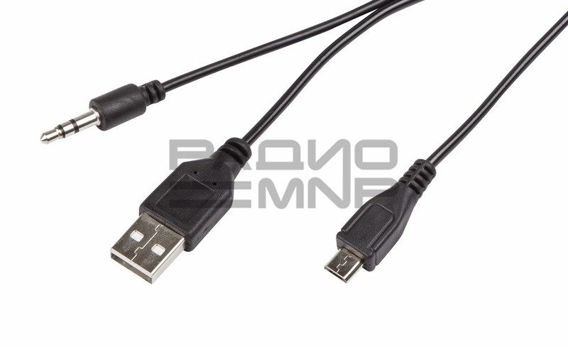 Шнур USB+шт.3,5мм - micro USB 0,5м "Rexant"