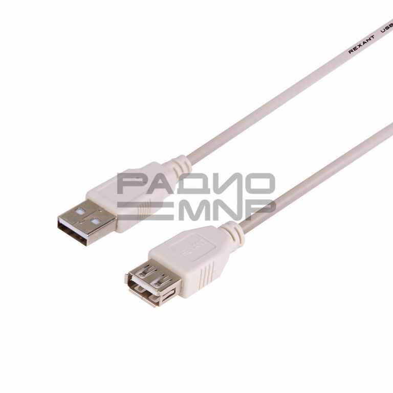 Шнур USB (A)шт. - USB (A)гн. 1,8м "Rexant"