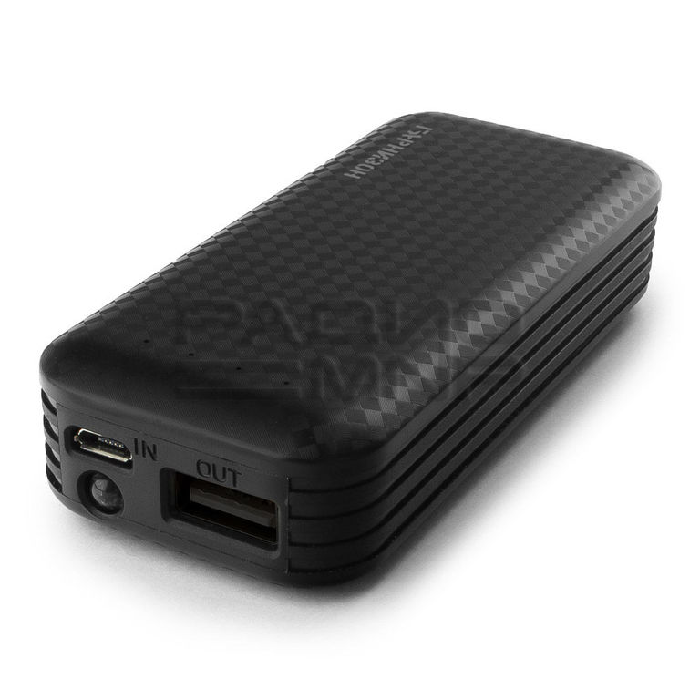 Портативный аккумулятор 4000mAh 1гн.USB 5V, 1А, фонарик (чёрный) "Гарнизон" 1