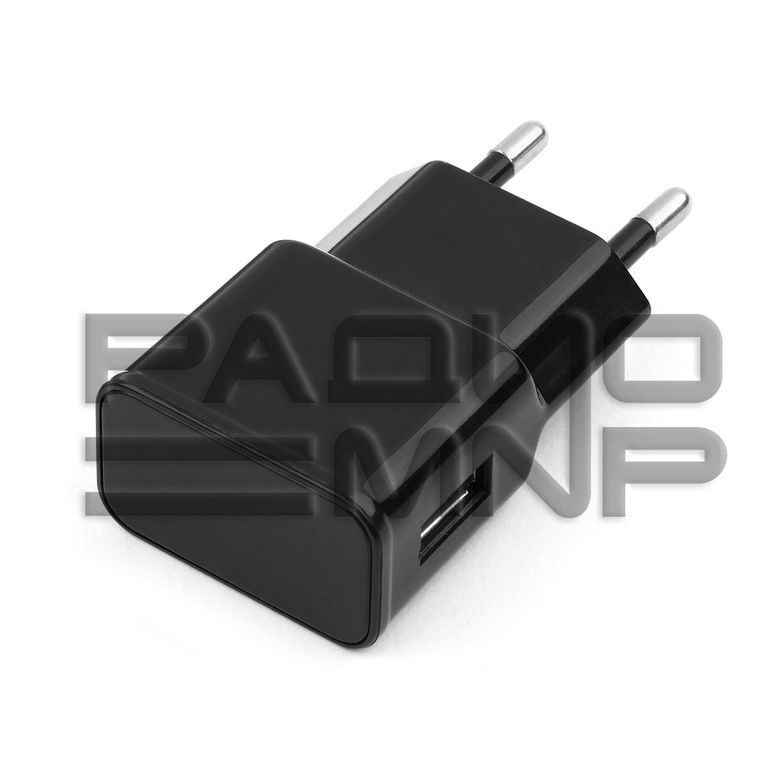 Адаптер постоянного тока 220В с выходом 1гн.USB 5V, 1A (чёрный) "Cablexpert" 1