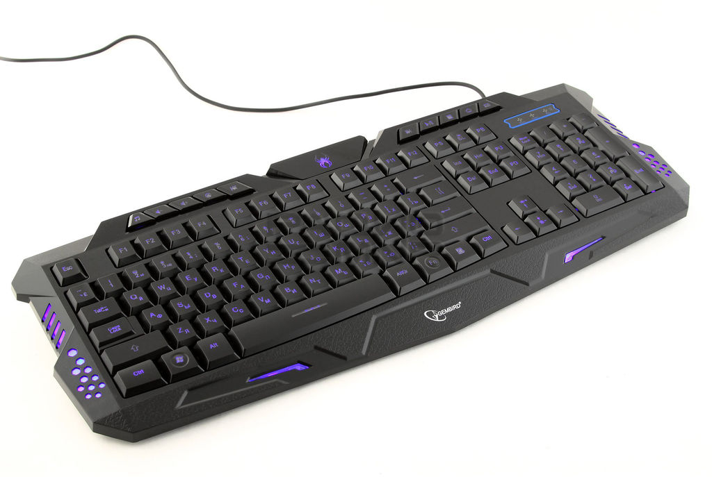 Клавиатура игровая "Gembird" KB-G11L, USB, 104кл.+9 мультимедиа клавиш, подсветка 3цвета, (чёрный) 1