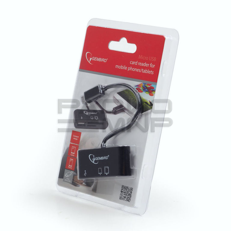Кабель USB 2.0 OTG для телефонов, планшетов MicroSD, SD/MicroBM, провод 12см (блистер) "Gembird" 2