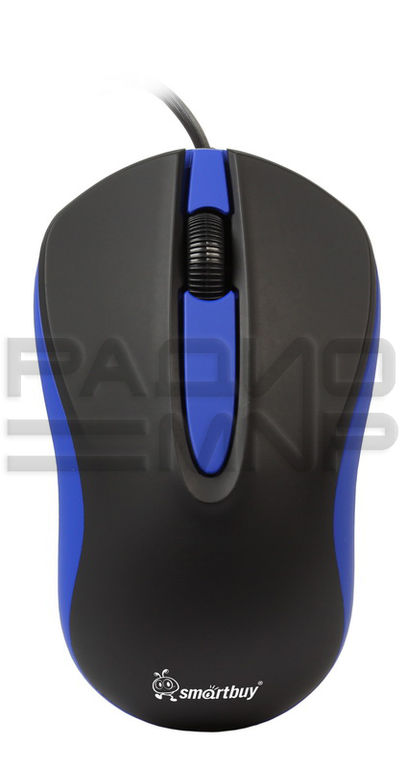 Мышь компьютерная Smartbuy 329, USB (черно-синяя) 2