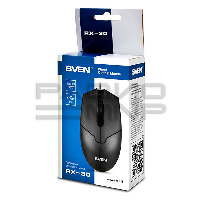 Мышь компьютерная Sven RX-30, USB (черный, коробка) 5
