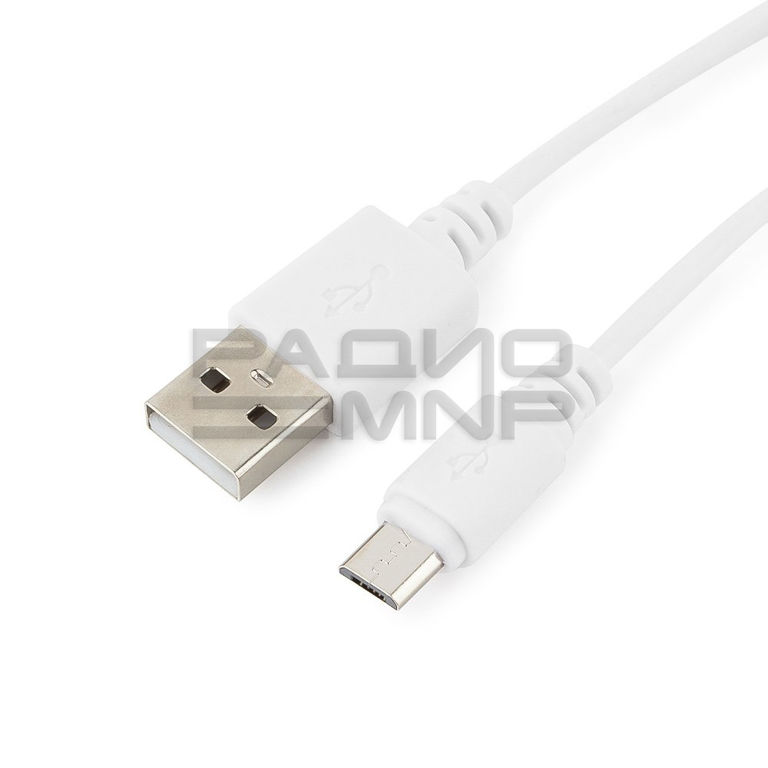 USB кабель для зарядки micro USB "Cablexpert" (белый, пакет) 1.8м 1