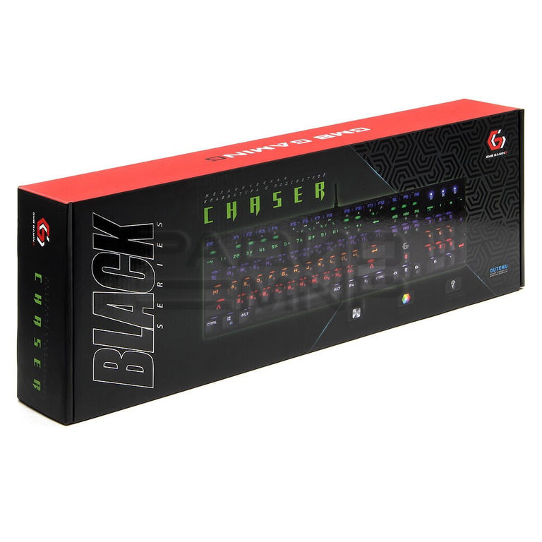 Клавиатура механическая "Gembird" KB-G550L,USB,104кл., переключатели Outemu Blue, подсветка 7цветов 20режимов,FN, кабель 8