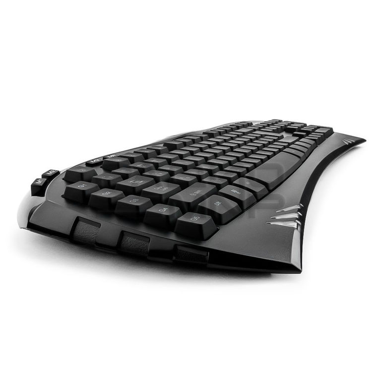 Клавиатура игровая "Gembird" KB-G100L,USB, 104кл.+ 9 клавиш, подсветка синяя, кабель 1,5м (чёрный) 2