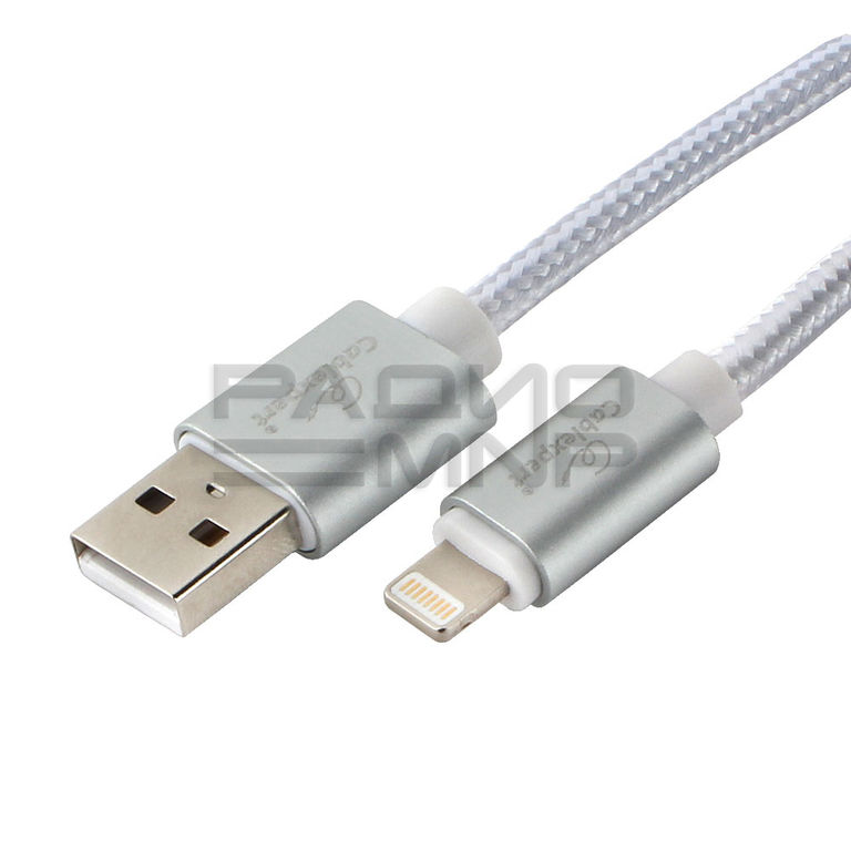 USB кабель шт.USB (A) - шт.Lightning 1,0м, 3,0А серебристый, блистер серия Ultra "Cablexpert" 1