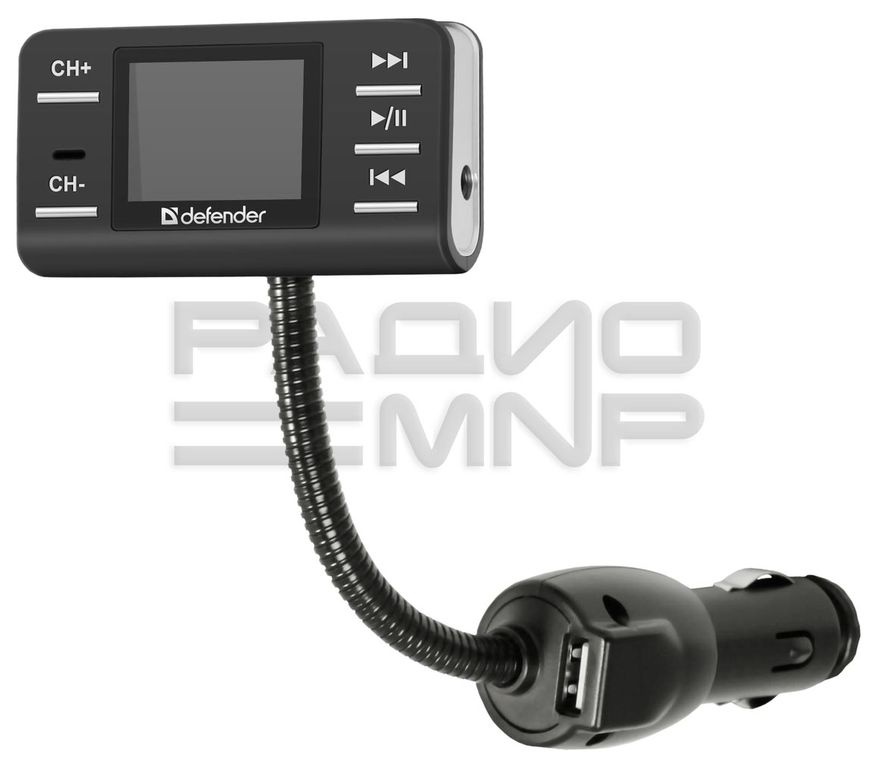 MP3 FM модулятор Defender RT-Pro 12В (пульт, USB, SD, microSD, AUX, заряд 5В 1A) 1