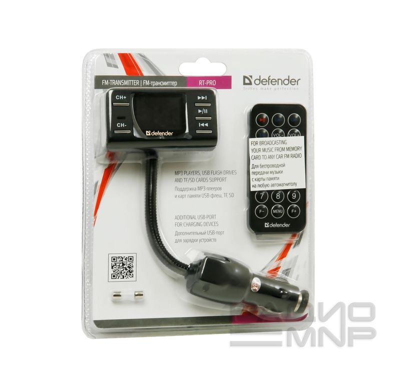MP3 FM модулятор Defender RT-Pro 12В (пульт, USB, SD, microSD, AUX, заряд 5В 1A) 2