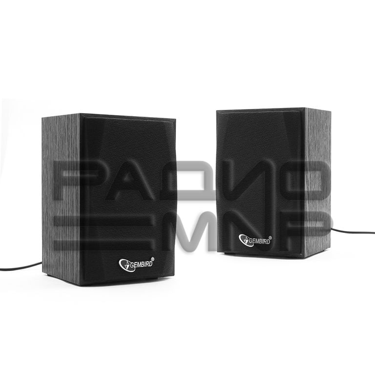 Акустическая система 2.0 SPK-201 "Gembird" (5Вт, регулятор громкости, USB-питание, МДФ, чёрный) 1