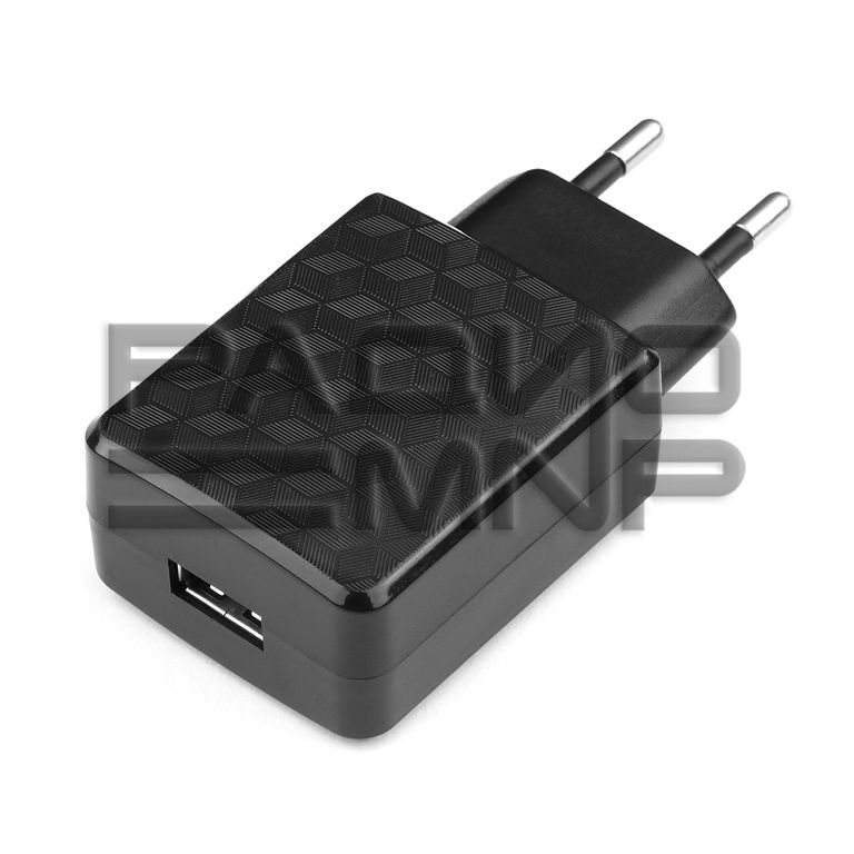 Адаптер постоянного тока 220В с выходом 1гн.USB 5V, 2A (чёрный) "Cablexpert" 1