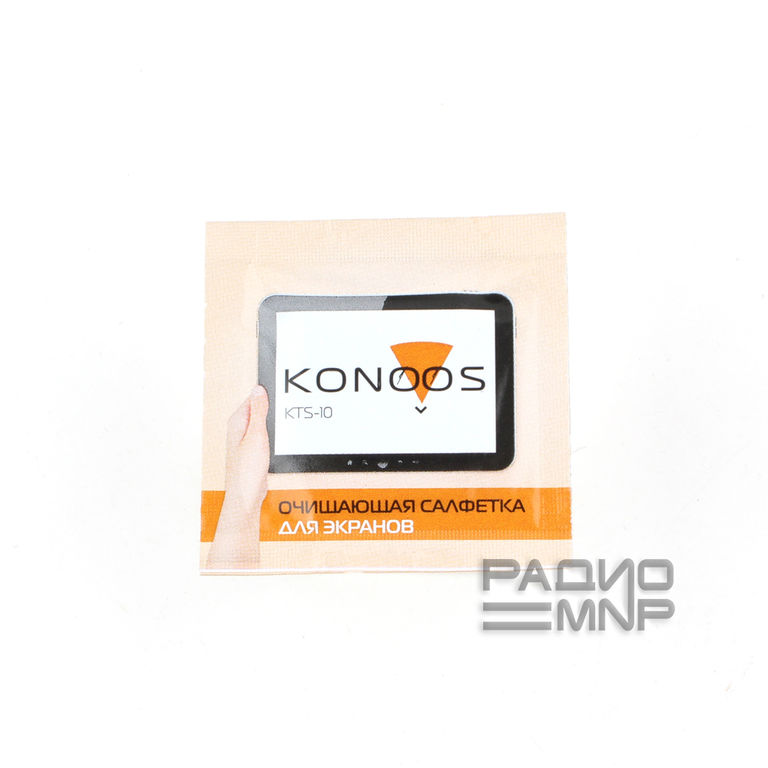 Чистящие салфетки для ЖК-экранов 10шт. в индивидуальной упаковке "Konoos" 1