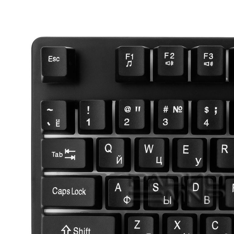 Клавиатура "Гарнизон" GK-300G, USB, металл, 3 цвета подсветки: красный, синий, фиолетовый (чёрный) 6