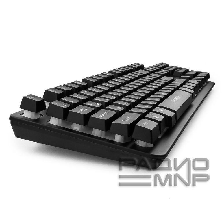 Клавиатура "Гарнизон" GK-300G, USB, металл, 3 цвета подсветки: красный, синий, фиолетовый (чёрный) 5