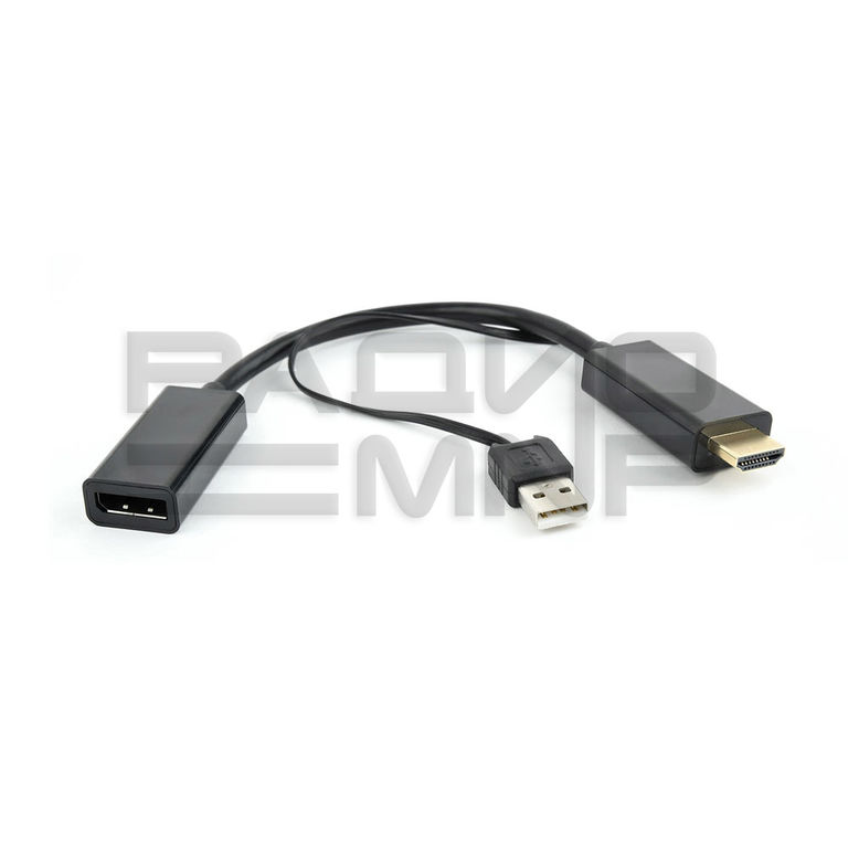 Конвертер шт. HDMI - гн. DisplayPort (HD19M+USBxHD20F) "Cablexpert" 1