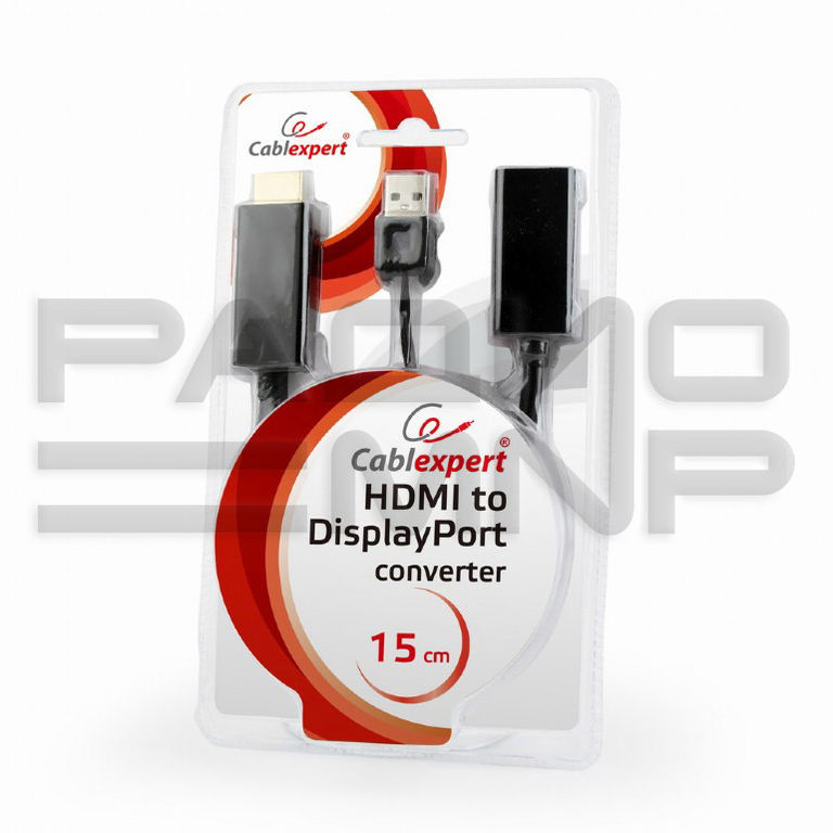 Конвертер шт. HDMI - гн. DisplayPort (HD19M+USBxHD20F) "Cablexpert" 2